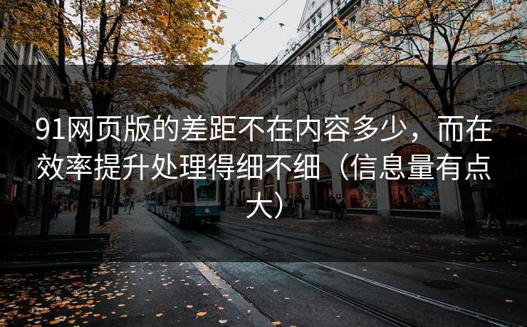 91网页版的差距不在内容多少，而在效率提升处理得细不细（信息量有点大）